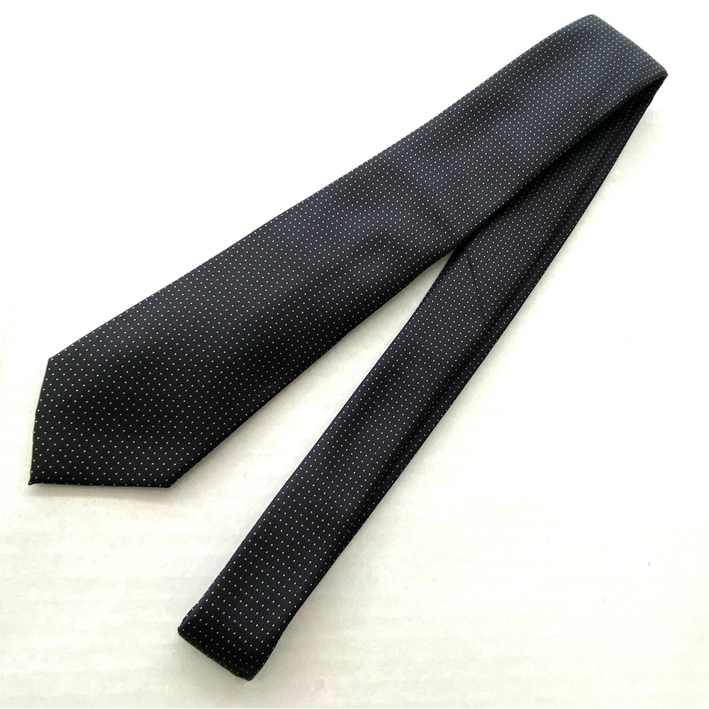 Dockers Black/White Polka Dot Skinny Necktie